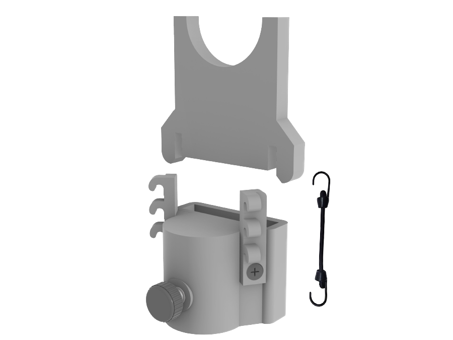 Single Backdrop Holder used to hang a backdrop crossbar
