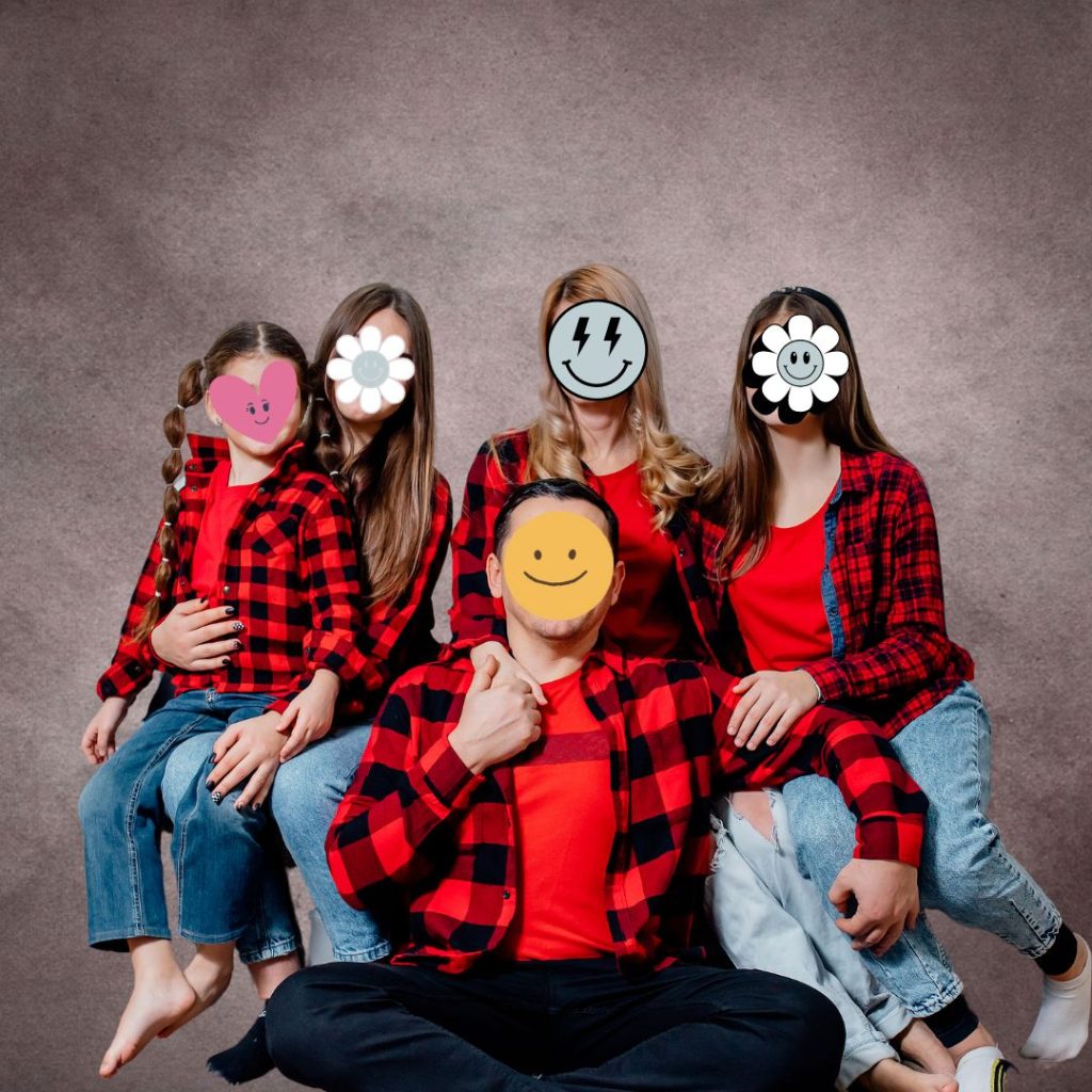 Red Plaids for Portrait Session