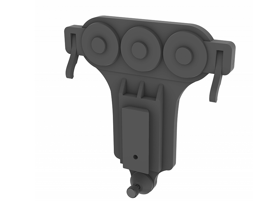 TogDrop® Horizontal Inline Magnetic Base mounted on a horizontal strip holding a hair light above backdrop