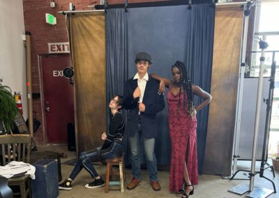 BTS studio shoot with multiple backdrop