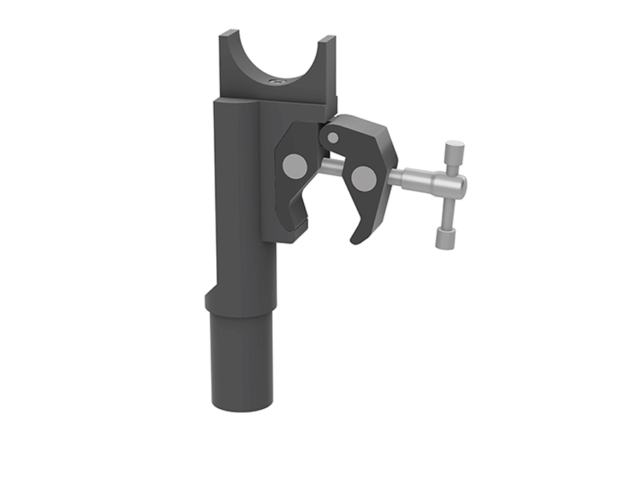 TogDrop® Turret Clamp with built in Saddle on white background