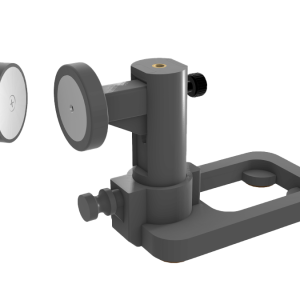 Floor stretcher with swivel adjustment securing bottom of backdrop with weighted base and bungee