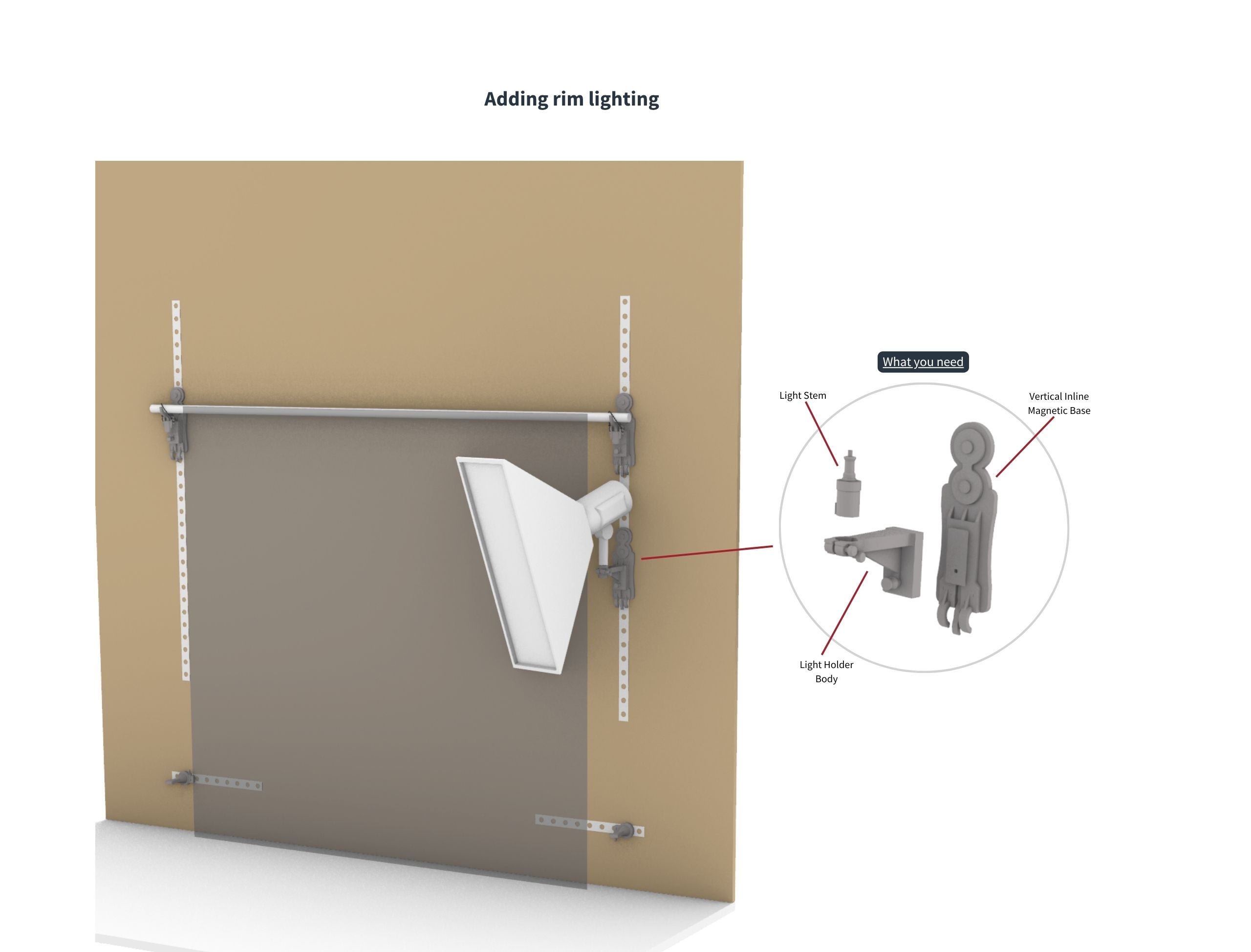 CAD drawing adding rim light