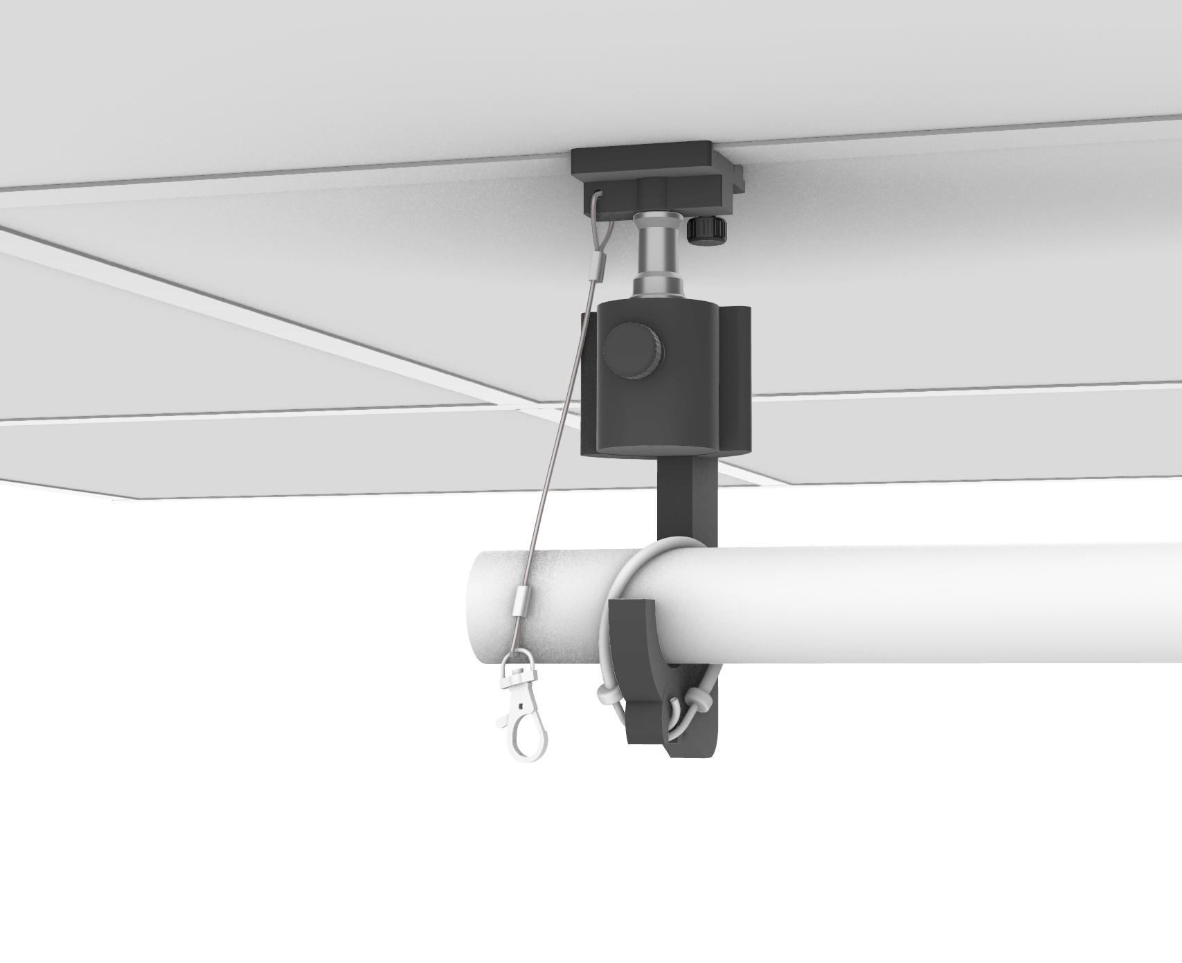 Example setup of the TogDrop® Drop Ceiling Corner System