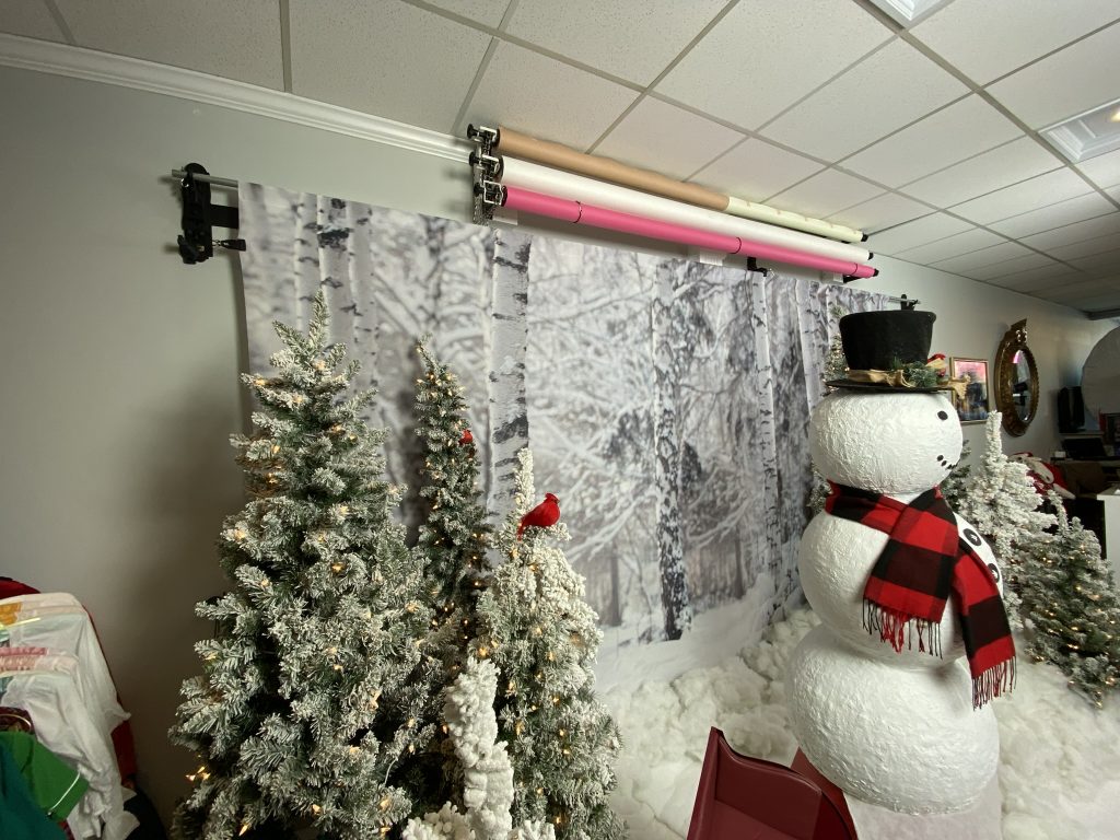 A Professional Photographer's setup of a winter scene