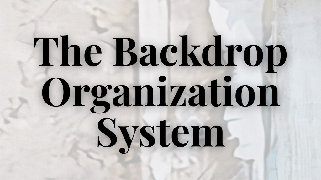 the Backdrop organization system
