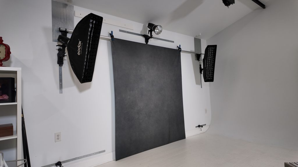 TogDrop Solutions metal wall system supporting efficient studio lighting workflow
