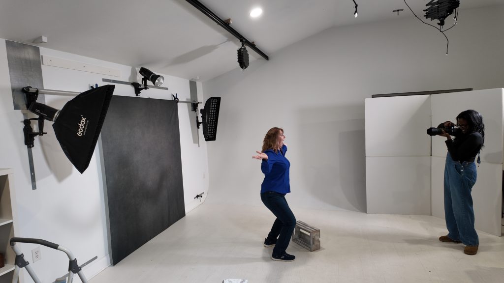 Clutter free photography studio creating relaxed client experience